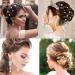 50 Piece Spiral Hair Clips - White Pearls & Rhinestones for Brides & Special Occasions | Elegant Hair Accessories - Buy Online on GoSupps.com