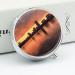 Round Pill Box with Boston Charles River Sunset Skyline | 3 Compartment Decorative Metal Pill Organizer | Portable Pocket Medication Case - Buy Online on GoSupps.com