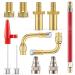 QEEFOP Bicycle valve adapter set bicycle valve set adapter bicycle valve on autoventile bicycle valve adapter autoventile Sclaverand valve with sealing ring for compressor bicycle pump air pump (12)