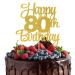 Happy 80th Birthday Cake Topper 80th Birthday Decorations 80th Birthday Cake Topper Gold Happy Birthday Cake Toppers 80 Year Old Birthday Decorations Party Cake Decorations