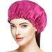 Fuyamp 2 Packs Satin Sleep Cap Adjustable Silky Sleep Bonnet for Women Long Curly Hair Double-Sided Waterproof Satin Hair Cap Extra Large Sleep Satin Bonnet for Women Girls Sleeping Red+Black - Buy Online on GoSupps.com