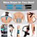 Kinesiology Tape Precut 2 Rolls Pack - Athletic Tape for Muscle & Joints - Physical Therapy Support for Knee, Ankle, Shoulder, Back, Plantar Fasciitis - Latex Free, Water Resistant - 40 Strips (Blue) - Buy Online on GoSupps.com