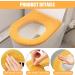 Riakrum 10 Pcs Soft Thicker Toilet Seat Cover Pads - Washable & Comfortable Seat Warmer for Bathroom & Travel - Buy Online on GoSupps.com