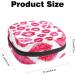 Menstrual Pad Bag with Zipper | Stylish Tampon Pouch for Women & Girls | Lips Prints Collection - Buy Online on GoSupps.com