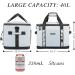 GARDRIT 39L Large Cooler Bag - Collapsible Leakproof Insulated Lunch Box for Camping & Picnic - Gray 60 Cans Capacity - Buy Online on GoSupps.com
