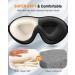 INNELO 3D Contoured Cup Sleep Mask for Women and Men - Light Blocking Eye Mask - Soft Eye Shade Cover for Sleeping, Travel, Yoga - Black - Buy Online on GoSupps.com