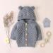 Puseky Baby Knit Sweater Hooded Ears Cardigan Coat 6-12 Months Grey - Buy Online on GoSupps.com