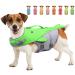 Vivaglory Dog fawn for small and medium-sized dogs simply put on and undress sporty dog swimming vest with adjustable nylongurten neon-green m: 56-64 cm (ribcage girth) neon-green