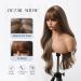 Shop Long Wavy Ombre Blonde Brown Wigs for Black Women | Synthetic Wig with Bangs & Hair Replacement Options - Buy Online on GoSupps.com