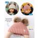 Baby Satin Lined Beanie with Pom Pom | Hat Hut Toddler Winter Hat for Boys & Girls | Pink 2 Poms - Buy Online on GoSupps.com