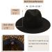 UTOWO Two-Tone Felt Fedora Panama Hat for Women Men - Wide Brim Black & Leopard Patchwork Jazz Cap - 7 1/4 Size - Buy Online on GoSupps.com