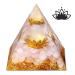Xiannvxi rose quartz orgonite pyramid pink stone gemstones crystals lotus pyramid spiritual energy stones pyramid inspiring success esoteric gifts d rose quartz