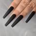 24PCS Extra Long Coffin False Nails - Solid Color Black for Women & Girls | Party Beauty Accessories - Buy Online on GoSupps.com