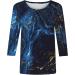 Womens Christmas Tops 3/4 Sleeve T-Shirts | Fall Fashion 2022 Blouses | Xmas Tee | Navy XXL - Buy Online on GoSupps.com