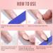 Zahrvia 30 Pieces Cat Eye UV Press On Nails - Moonlight White Coffin Shape Gel Stick-On Nails with Glue for Women - Buy Online on GoSupps.com