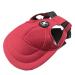 Dogs adjustable straps summer sun hood for outdoor sports sun protection baseball cap with ears for puppies small dogs medium-sized dogs (M red) medium red
