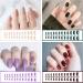 EBANKU 960 Colorful Short False Nails Full Cover Coffin Press on Nails Set with Nail File and Stick - Natural Fake Nails for Women Girls - Buy Online on GoSupps.com