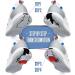 Breezy Rollers Shoes for Kids | Patented Click System Roller Skates & Sneakers | Stylish White Blue & Red | Fast Transition from Street Shoes to Skate - Buy Online on GoSupps.com