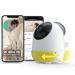 Simshine Baby Monitor with Camera and Night Vision Face Covered Alert AI Cry Soothing Lullaby Breathing Detection Temp Humidity 2K HD Video Camera 2-Way Audio Yellow