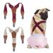 PET soft dog diaper trousers 2 pieces of dog trousers dog diaper harness braces for diapers women puppy trousers belly ligaments pet clothing (beige-wine s) beige-win