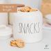 Rae Dunn Ceramic Cookie Jar - Stoneware Treat Canister for Snack Storage in White - Buy Online on GoSupps.com