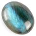 Hxswkk 1.8 Inch Labradorite Thumb Worry Stone Palm Stone Healing Crystal Pocket Gemstone for Anxiety Relief Meditation Yoga Spiritual Reiki Positvity