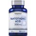 Piping Rock Pantothenic Acid 500mg | 100 Capsules | as Calcium d-Pantothenate | Non-GMO Gluten Free Supplement