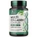 Multi Collagen 2400mg - Advanced Formula Types I II III V X - Hydrolyzed Multi Collagen Pills - Collagen Peptides Supplements for Women & Men - Hair Skin & Nail Support Supplement - 60 Capsules 60 Count (Pack of 1)