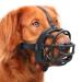 Mayerzon Dog Muzzle Breathable Silicone Anti Barking Anti Chewing Size4-11 /4 in Black