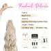 Invisible Wire Hair Extensions - Thinner Softer Lace Weft, Adjustable Size, Removable Clips, Wavy Hairpiece for Women 12 Inch - Ash Blonde Highlights - Buy Online on GoSupps.com