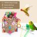 YIXUND Seagrass Foraging Basket Bird Toy with Colorful Crinkly Paper and Wooden Blocks - Ideal for Small & Medium Parrots - DIY Honeycomb Tree Design - Buy Online on GoSupps.com