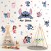 3D Stitch Anime Wallpaper Wall Decals Sticker for Kids Bedroom Kids Baby Nursery Wall Decoration Cartoon Poster Sticker Decor