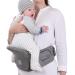 Bebamour Foldable Hip Seat Baby Carrier + Waistband Extender - Adjustable & Ergonomic Design for 0-36 Month Babies (Grey) - Buy Online on GoSupps.com