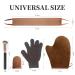 Self Tanning Mitt Applicator Kit - 5-Piece Set for Flawless Tan | Glove Back Applicator Exfoliating Mitt & Face Brush - Buy Online on GoSupps.com