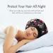 Satin Silk Bonnet for Sleeping - 4 Pack Hair Bonnets for Black Women | Wide Elastic Band for Curly Hair - Buy Online on GoSupps.com