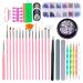 POPETPOP 1 Set Nail Art Pen Kit Nail Art Liner Nail Painting Tools Nail Art Brush Drill Painted 20X2X1CM