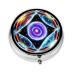 Cosmic Starsround Pill Box 3 Compartment Round Pill Box Organizer # Portable Travel Pill Box for Traveling.