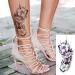 Large Temporary Flower Tattoos for Women - Lily, Peach, Plum, Peony Designs | 6 Sheets - Buy Online on GoSupps.com