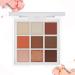Colorful Eyeshadow Palette - Velvety Eye Shadow Pallet 9 Colors Highly Pigmented Eye Shadow Waterproof Smokey Professional Beauty Makeup Kit for Women Girls Frifer 02