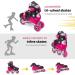 New Bounce 2-in-1 Roller Skates for Little Kids EU 28-31 US Kids Junior 8-11, Pink - Converts from Tri-Wheel to Inline Skates - Rollerskates for Beginners - Buy Online on GoSupps.com