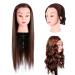 Exercise head Hairdasper Hairdress Hairdress Exercise Head Frisierkopf Frisierkopf Exercise Top Frisierkopf Frisierkopf Exercise Kopf Brown Hair Training With Free Clamp Holder