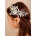 Deniferymakeup Bridal Rhinestone Hair Vine Silver Flower Headband Pearl Wedding Hair Vine Bridal Hair Piece Headpiece Prom Hair Accessory (Style 2) - Buy Online on GoSupps.com