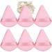 Powder Puff Triangle | Soft Makeup Puff Loose Powder Foundation Puff Multipurpose Powder Puff with Strap Makeup Tool Tmay Pink - Buy Online on GoSupps.com