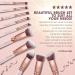 Rose Kabuki Makeup Brush Set - 10 Pc Collection for Liquid, Cream, or Mineral Products - Premium Synthetic Bristles for Face and Eye Cosmetic - Buy Online on GoSupps.com