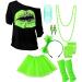 80s Women s Costume: Neon Party Outfit with T-Shirt Accessories & Leg Warmers | Sizes 7-3XL - Buy Online on GoSupps.com
