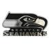FANMATS 60284 Seattle Seahawks Molded Chrome Plastic Emblem
