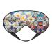 Summer Floral Daisies Flower Print Unisex Sleep Eye Mask Soft Comfort Eye Shade Cover for Travel/Yoga/Shift Work Black