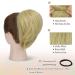 BARSDAR HAARDIAD Hair Extensions - Straight Synthetic Short Ponytail Rolls & Hair Jewelry Scrunchie for Women - Ash Brown & Bleaching Blonde (20cm) - Buy Online on GoSupps.com