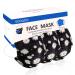 3 Ply 50 Pcs Individually Wrapped Filter Mask Disposable Earloop Face Masks-Audlt Black/White