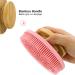 Ozner Food-Grade Soft Silicone Body Scrubber Shower Brush - Foam-Rich, Non-Slip Bamboo Handle, Durable & Easy to Clean - 1PCS (Pink) - Buy Online on GoSupps.com
